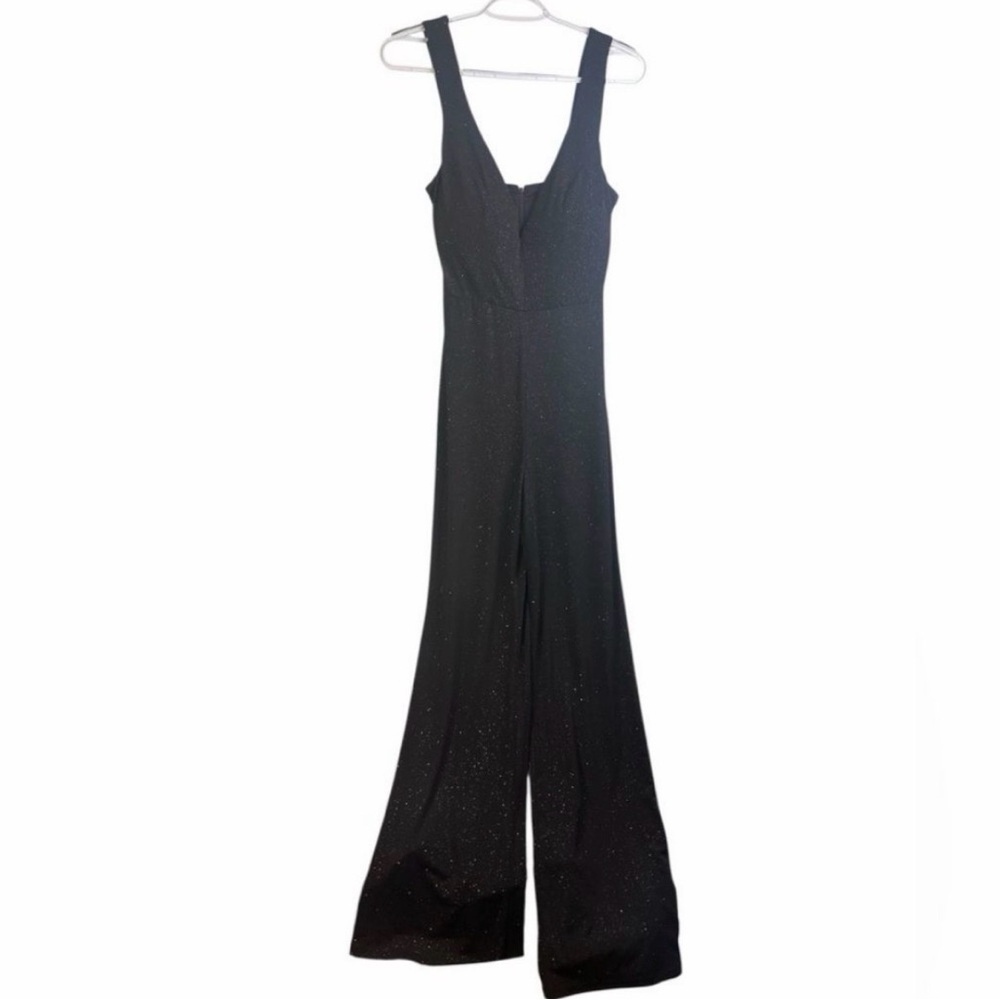 Crystal Doll Black Glitter Jumpsuit Size 5 EUC #289